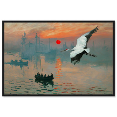 «Crane Sunset», toile par Pet Remedy