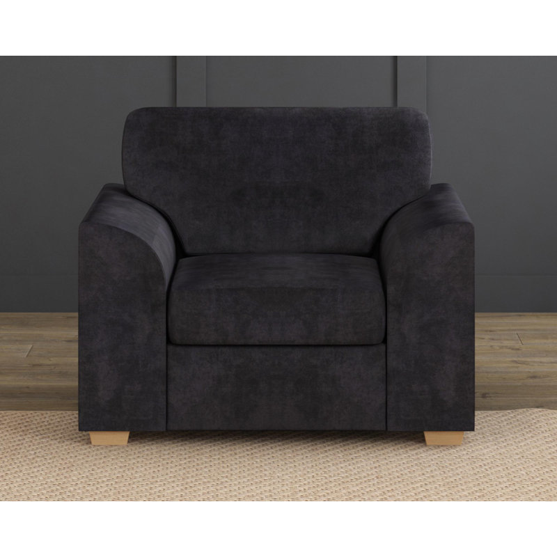Upholstered Armchair,  Ebony