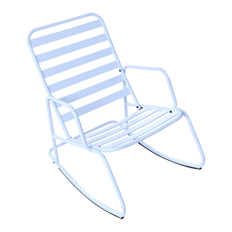Aluminium Rocking Chair, Blue