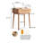 Compact Dresser With Storage, 29.99In Height, 13.78In Package Height Natural Wood Top, 23.59In Depth, Oak Color