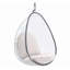  Fauteuil ballon blanc en similicuir
