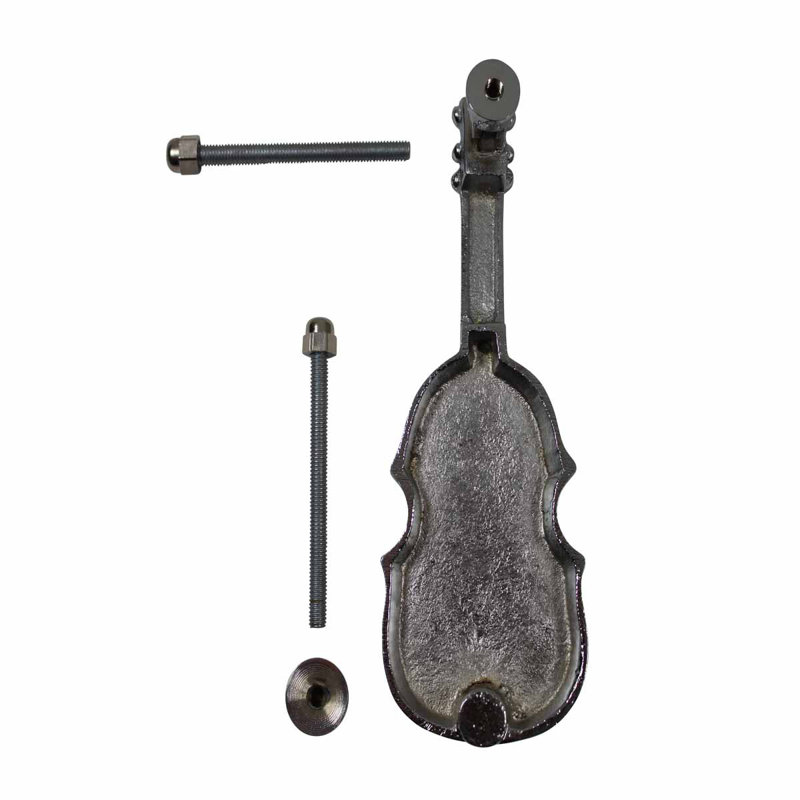 Heurtoir de porte en laiton, Chrome