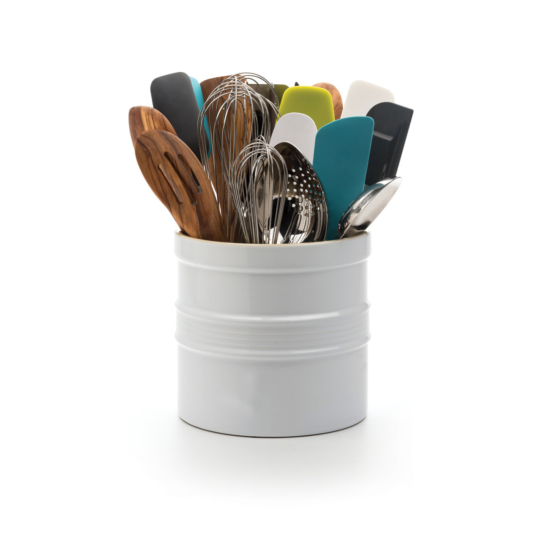 Oversized Utensil Crock Winston Porter Color: White