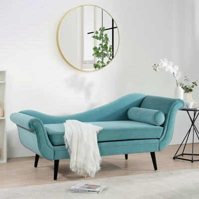 Chaise longue avec accoudoirs à volutes
