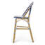 29.5" Outdoor Pe Rattan French Barstool, Aluminum Frame With Bamboo Finish (Set Of 2)-933698148