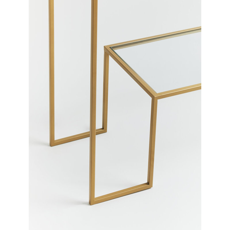 112cm Glass Top Console Table