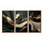 Or noir et noir captivant - ensemble d'art mural abstrait vagues modernes-107212734-107212738