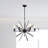 Abaan Antique Black 6-light 25" Sputnik Chandelier