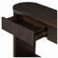 Table console ovale TREXM en bois d'hévéa cannelé, 53 po L x 14 po P x 30 po H, avec 2 tiroirs