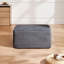 Poufs confortables, repose-pieds compacts et modernes en velours côtelé gris de 76 cm pour la maison-1741482719
