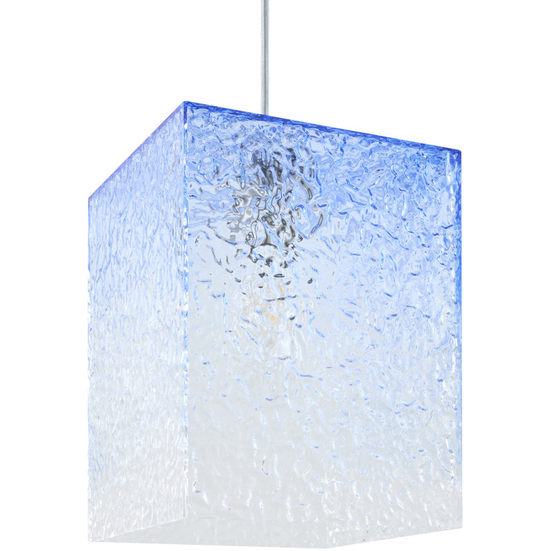 Luminaire suspendu Schwartz, 70" H x 8" W x 11" D, Bleu
