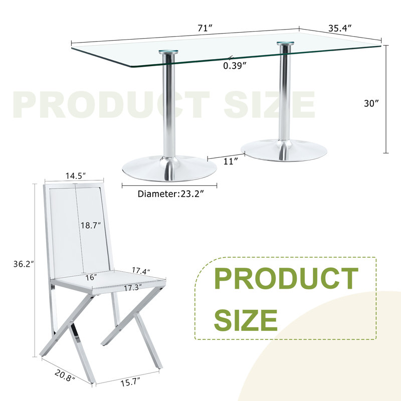 Dining Table Sets(must Include Both Table And Chair), 8 Seat Glass Modern Home