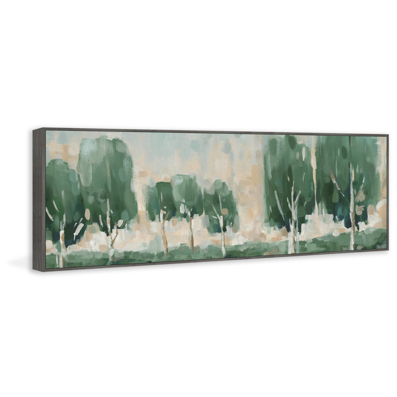Smell of the Trees 1 Piece Single Picture Frame and Floater Frame Painting on Canvas, 25cm H x 76cm W x 3.81cm D