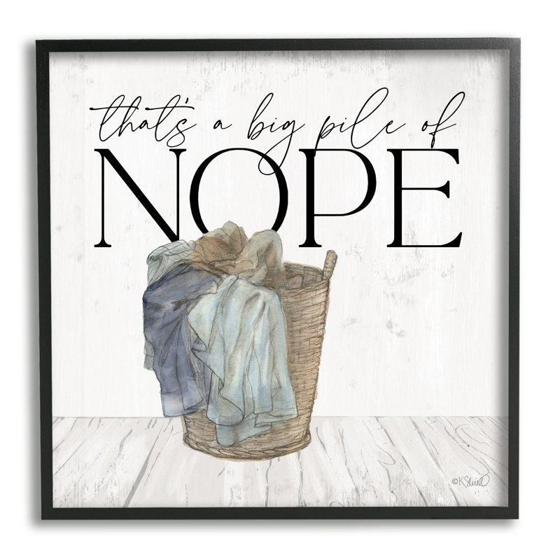 Big Pile Of Nope, Giclée encadrée noir minuit, L 12 po x H 12 po
