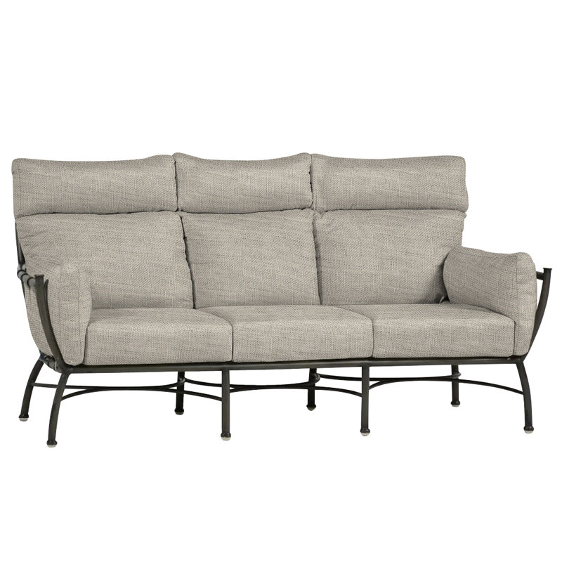 Majorca Aluminum Sofa, Dove Sunbrella® Linen, No Welt