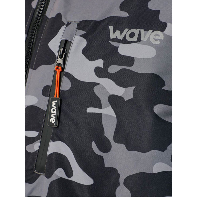 Wave Fleece-Lined Changing Robe | Unisex Waterproof Dryrobe | Adult, 85 cm x 58 cm, Blue