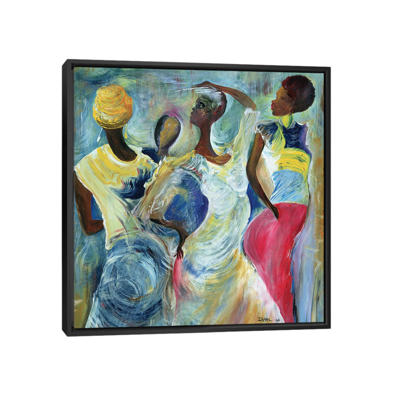 « soeur act », impression sur toile, H 18 po x l 18 po x P 1,5 po, Toile avec cadre noir, Pas de tapis