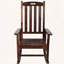 Chaise berçante surdimensionnée en bois avec siège large et grand dossier-33027282