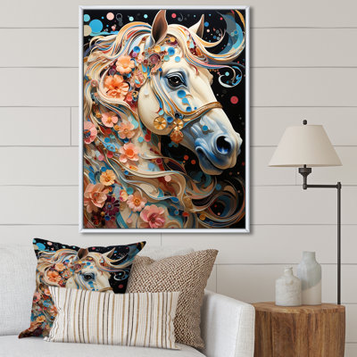 «Xherald Carousel Whirling Wonder Pointillism I», reproduction d'art sur toile