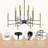 Modern 12-Light Black & Gold Chandelier