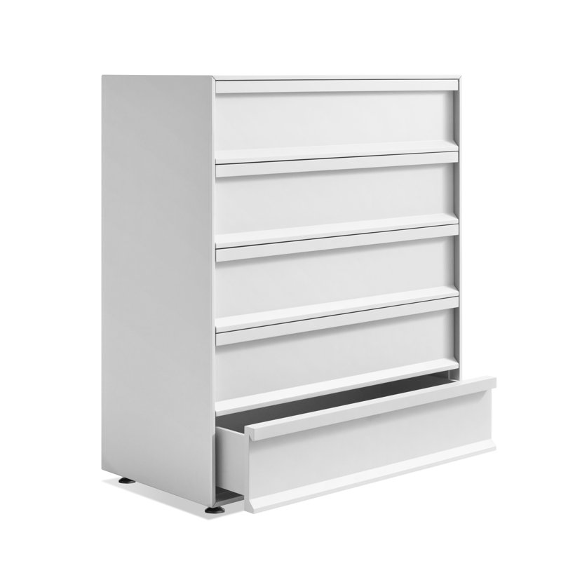 Commode 5 tiroirs Superchoice, Blanc