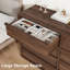 Commode moderne en bois à 8 tiroirs de 54 po de largeur avec tiroirs de rangement profonds, fabrication durable, dispositif anti-basculement et utilisation dans plusieurs pièces-133286589-133286590