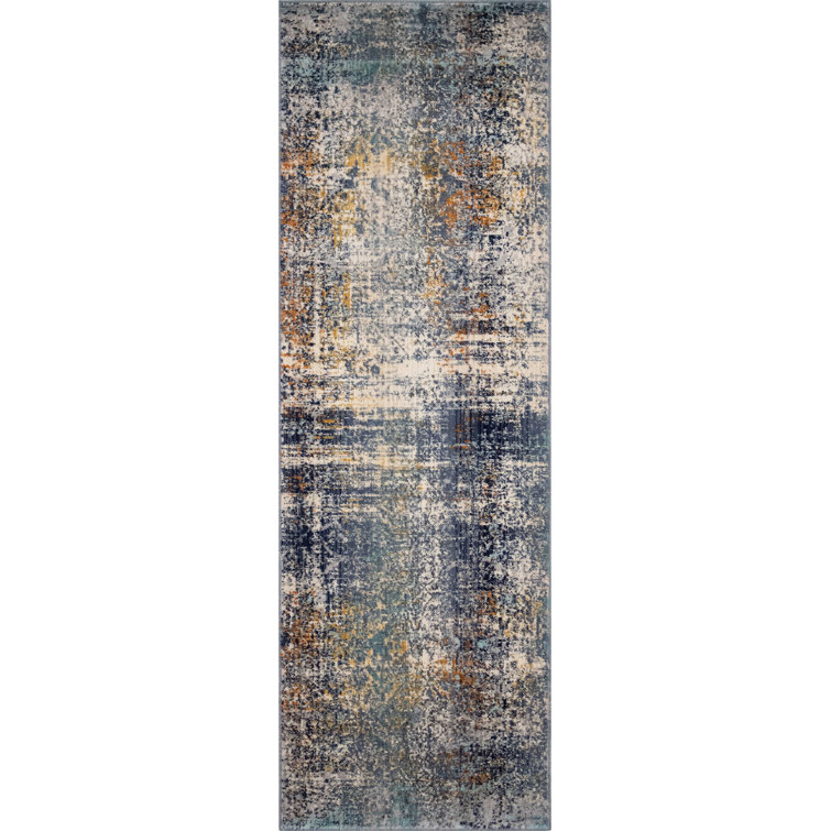 Ziebarth Abstract Blue Area Rug