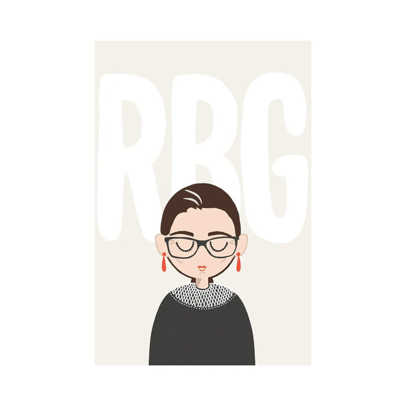 Rbg Portrait by Eliza Baucom - Print on Canvas, Wrapped Canvas, 66.04cm H x 45.72cm W x 3.81cm D