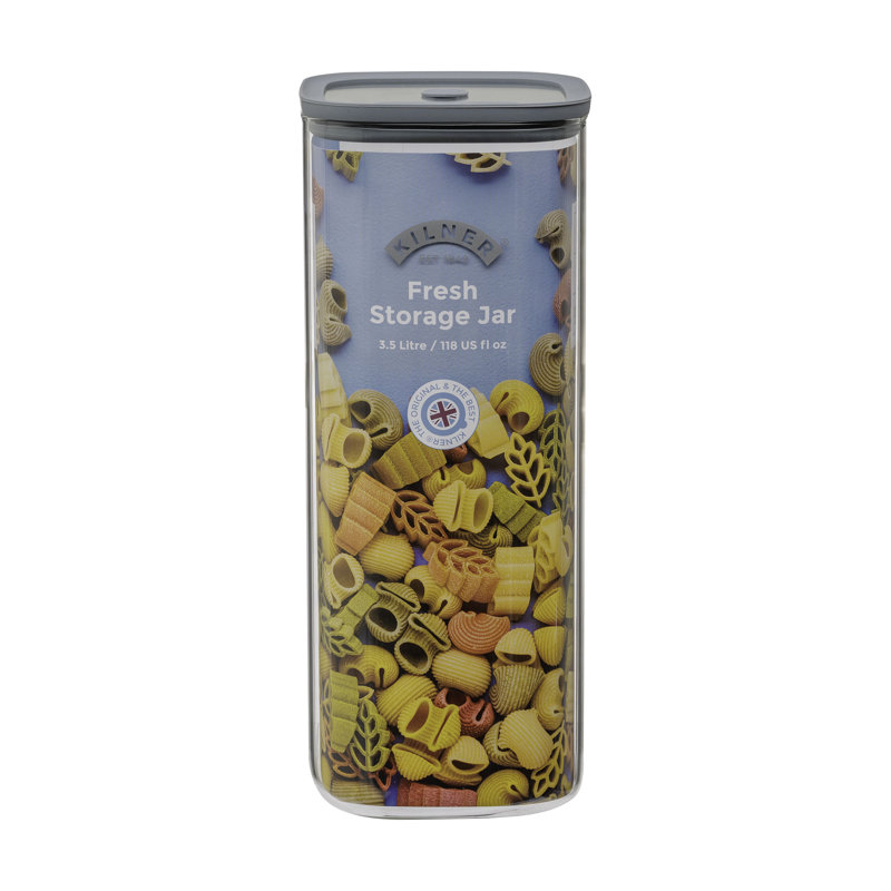 Kilner Fresh Storage Square Jar 3.5L, 1