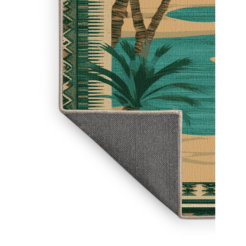  Tapis lavable Desert Oasis Southwestern, Rectangle de 5 pi x 8 pi