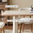 Solid wood rectangular retro dining table-878259433