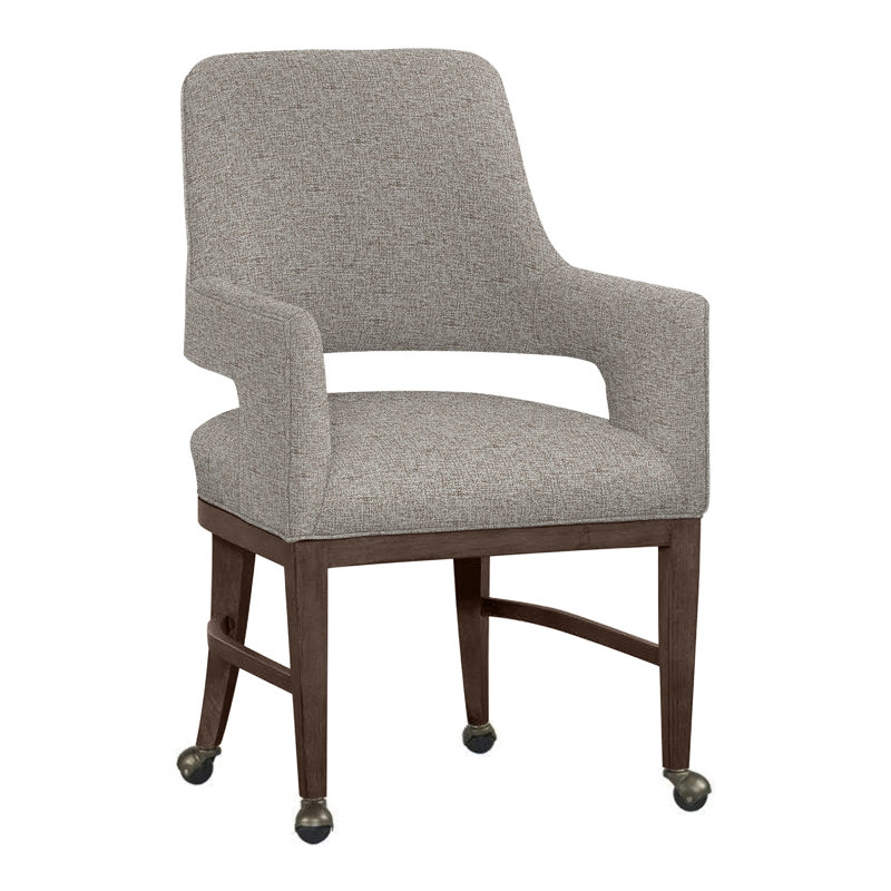 Josie Upholstered Arm Chair, Perigold Atando Harbour, Hazelnut