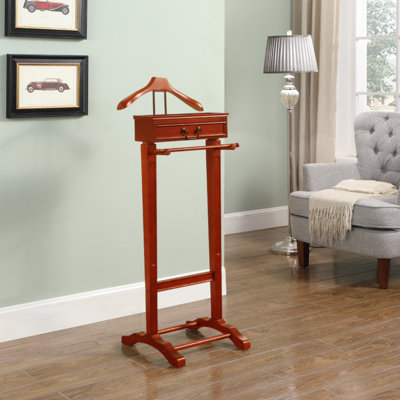 Solid Wood Freestanding Valet Stand