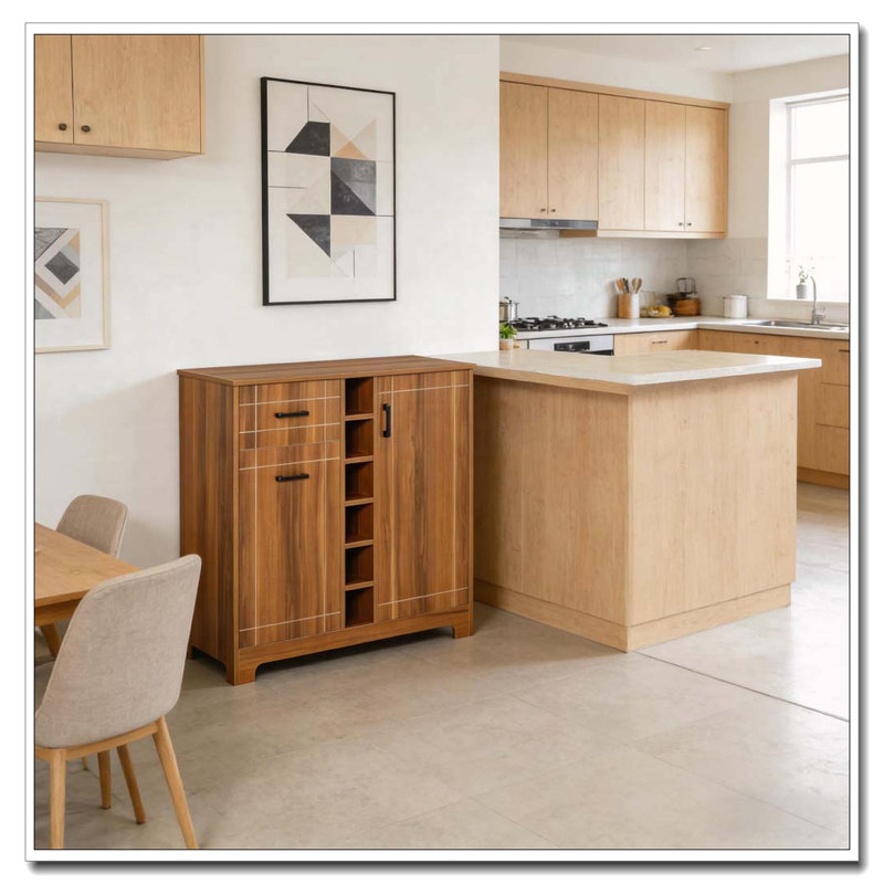 Armoire de rangement robuste et rétro avec conception anti-basculement
