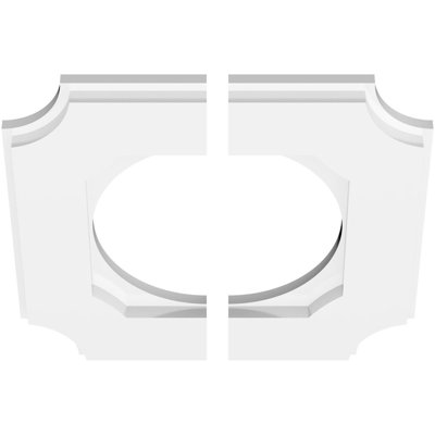 Médaillon de plafond contemporain en PVC de qualité architecturale Locke, deux pièces