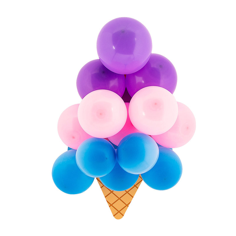 Décoration murale amusante ballon à crème glacée - 23 pièces
