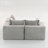 111.02" Wide 3-Piece Corduroy Fabric Upholstered Compression Sofa Set with Ottoman & 5 Pillow , Zero Assembly Required-1688023069