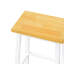 Tabouret de bar en bois massif de 25,6 po de hauteur, blanc, décor, repose-pieds, de 2 pour comptoir de cuisine, grand, repose-pieds-125550948