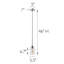 Luminaire suspendu cylindrique simple à 1 lumière Aletriz