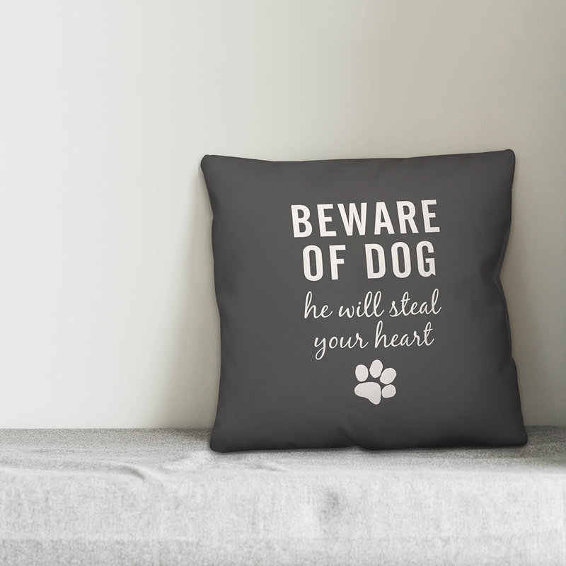  Coussin Beware of Dog