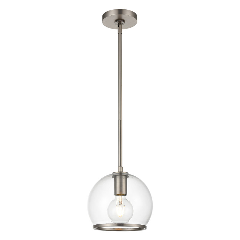 Coast 1 - Light Single Pendant, Aged Nickel, 7.5'' H x 8'' W