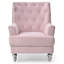 Charmant fauteuil traditionnel à accoudoirs ronds