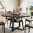Round Dining Table For 4-6, 42" Farmhouse Kitchen Table With Storage, Circle Dinner Tables For Kitchen, Dining Room, Living Room, Meeting Room, Apartment-2100302763