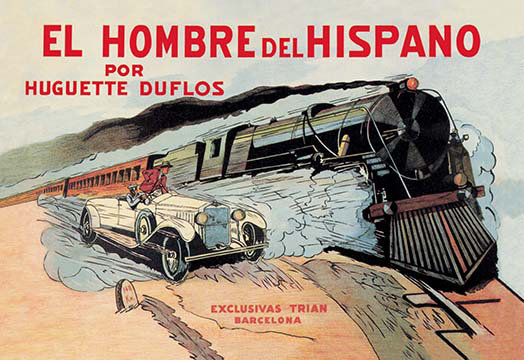 Affiche rétro hispano el hombre del, H 44 po x l 66 po x P 1,5 po