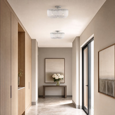 Brickell Clear Glass Shade Flush Mount
