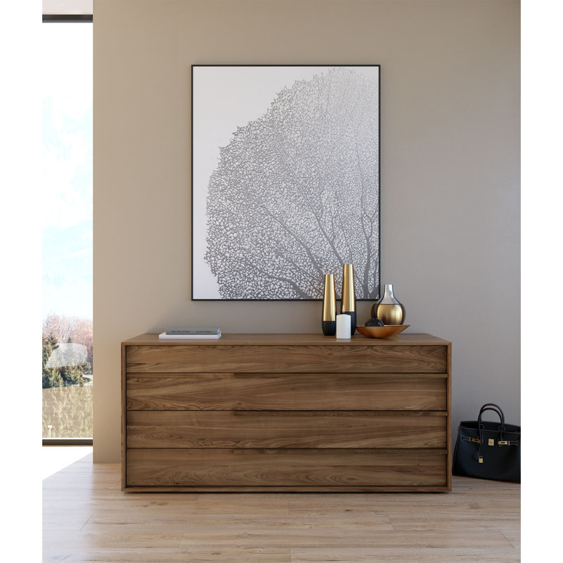 Jane 4 Drawer Dresser, Walnut
