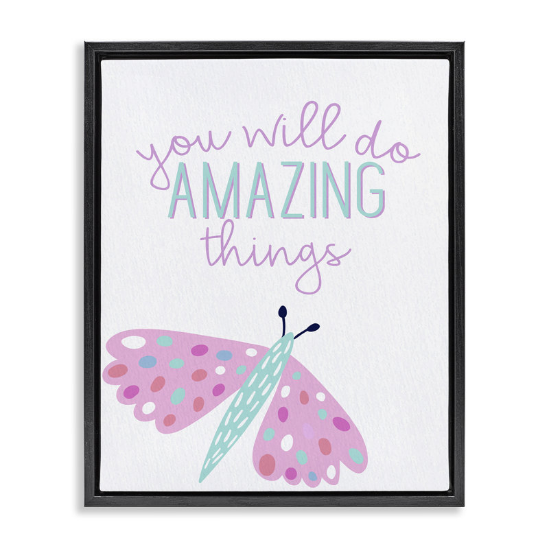Cadre flottant You Will Do Amazing Things, design par Kim Allen, H 21 po x l 17 po, Cadre flottant noir de jais