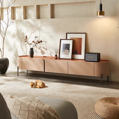 Italian Light Luxury Orange TV Cabinet