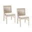 Chaise de salle à manger Kd Mp2 de 2 personnes - Structure en bois avec corde ronde, tissu d'eau pour toutes les utilisations et espaces