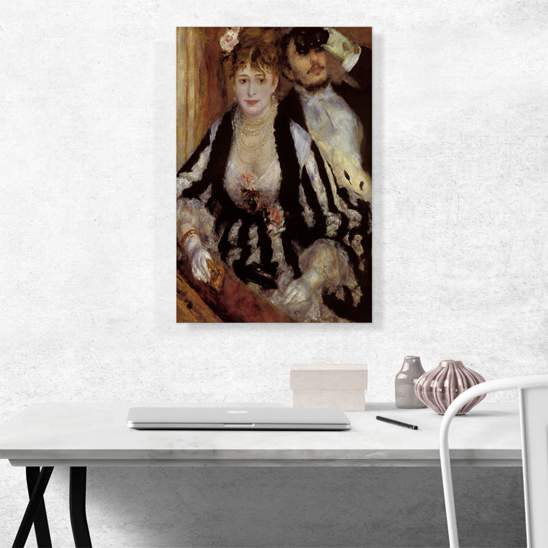 La Loge 1874 par Pierre-Auguste Renoir, reproduction d'art sur toile tendue, H 26 po x l 18 po x 1,5 po